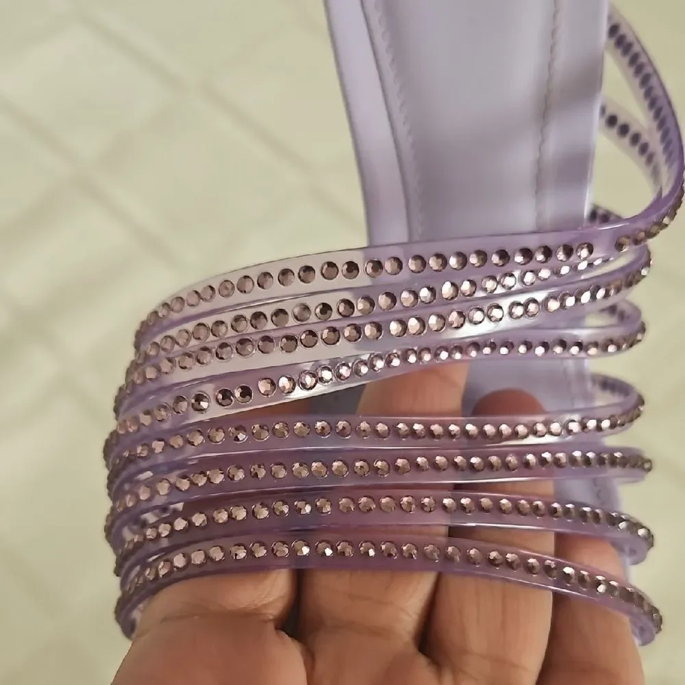 Zara Women's Purple Strappy Heels - Picture 9 of 16
